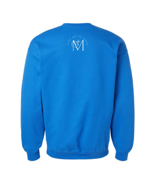 Crewneck Sweatshirt- Our Lady of Lourdes, pray for us