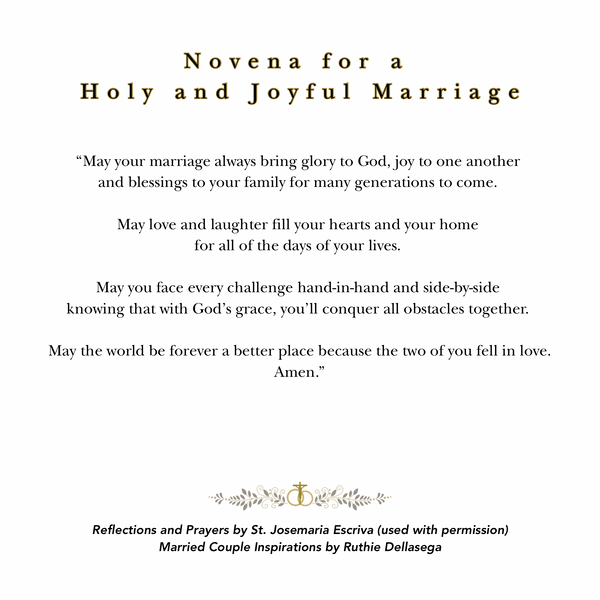 Marriage Novena Book