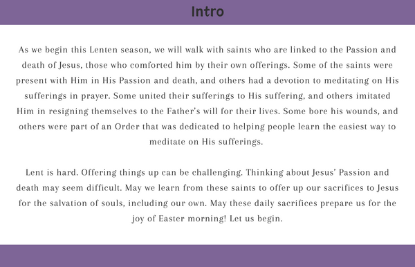 PDF Download: Lent Meditations for Children and those who are childlike at heart